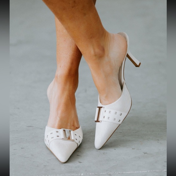Lemonade Pointed Stiletto High Heel Slip On Beige Womens Size 6.5 - Picture 1 of 11